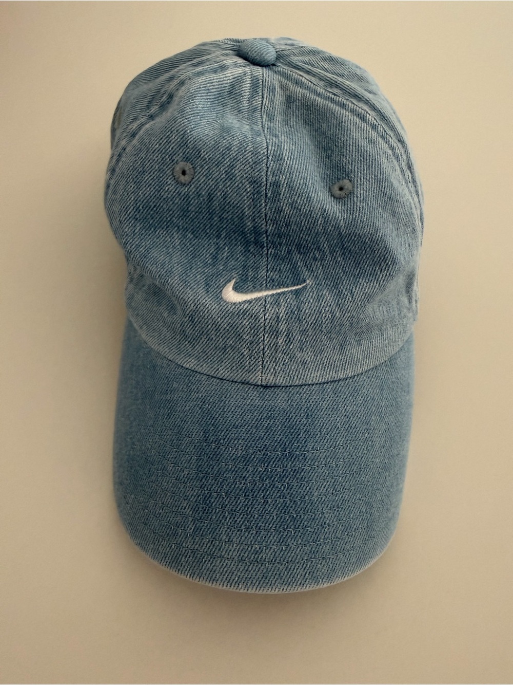 Nike Light Blue Denim Swoosh Baseball Cap